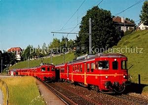 Postkarte Carte Postale 73921895 Eisenbahn Railway Chemin de Fer Schweiz SZU Sihltalbahn BDe 4/4 ...