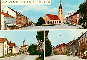 Postkarte Carte Postale 73923577 Waizenkirchen Stadtplatz Kirche Ortspartien