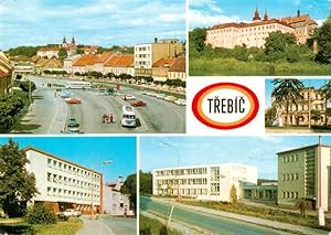Postkarte Carte Postale 73925039 Trebic Trebitsch Gottwaldovo namesti Bazilika Gymnazium ONV Boro...