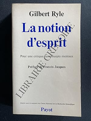 LA NOTION D'ESPRIT