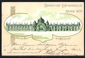 Image du vendeur pour Lithographie Paris, Exposition universelle de 1900, Palais des Mines et de la Mtallurgie mis en vente par Bartko-Reher