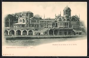 Image du vendeur pour Ansichtskarte Paris, Exposition universelle de 1900, Pavillon de la Grce et de la Serbie mis en vente par Bartko-Reher