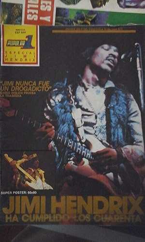 Immagine del venditore per JIMI HENDRIX HA CUMPLIDO LOS CUARENTA. Especial Jimi Hendrix de la revista Popular 1 (Barcelona, 1973) venduto da Multilibro