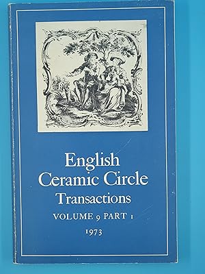 English Ceramic Circle Transactrions Volume 9 Part 1