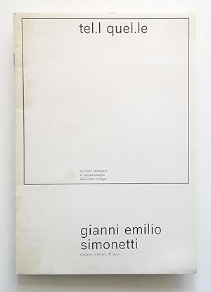 Gianni Emilio Simonetti tel. quel. le. Galleria Schwarz 1967. Milano Gillo Dorfles