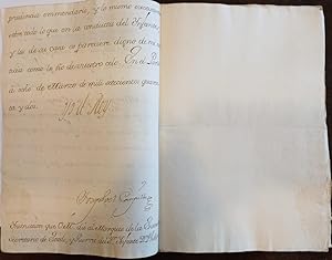 Seller image for (Manuscrito) Expedicin del Infante D. Felipe a Italia: Instrucciones dadas por el rey D. Felipe V al Infante D. Felipe y al Marqus de la Ensenada sobre lo que haban de hacer y cmo conducirse en Italia for sale by Libreria Anticuaria Camino de Santiago