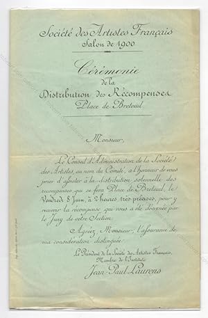 Salon de 1900. Cérémonie et Liste des Récompenses.