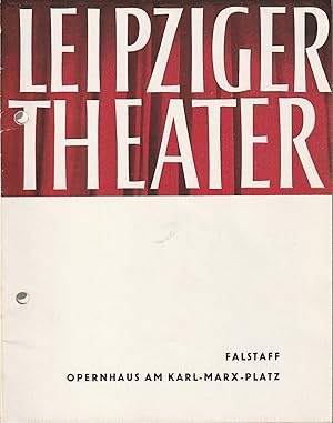 Seller image for Programmheft Giuseppe Verdi FALSTAFF Opernhaus am Karl-Marx-Platz Spielzeit 1959 / 60 Heft 17 for sale by Programmhefte24 Schauspiel und Musiktheater der letzten 150 Jahre