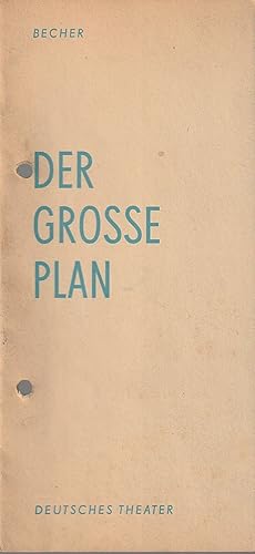 Seller image for Programmheft Johannes R. Becher DER GROSSE PLAN Premiere 17. Mai 1964 Spielzeit 1963 / 64 Heft 8 for sale by Programmhefte24 Schauspiel und Musiktheater der letzten 150 Jahre