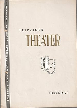 Seller image for Programmheft Giacomo Puccini TURANDOT Opernhaus Spielzeit 1956 / 57 Heft 8 for sale by Programmhefte24 Schauspiel und Musiktheater der letzten 150 Jahre