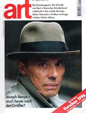 Bild des Verkäufers für Joseph Beuys - auch heute noch der Größte? In: art. Das Kunstmagazin, Heft 1, Jabuar1996. zum Verkauf von Antiquariat Querido - Frank Hermann