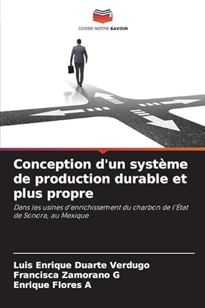 Imagen del vendedor de Conception d un systme de production durable et plus propre a la venta por moluna