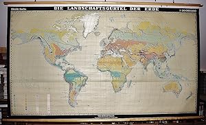 Seller image for Die Landschaftsgurtel der Erde : Physical Map of the Earth (Large Pull Down Map) for sale by Sequitur Books