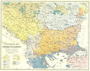 Ethnographical map of Turkey in Europe by E.G. Ravenstein F.R.G.S.