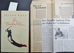 Die Rebellion : Ein Roman + 2 Zeitungsausschnitte über Roth - Die Romane des 20. Jahrhunderts - E...