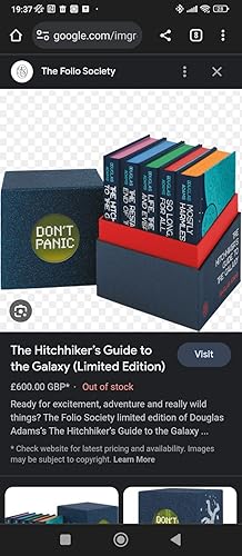 Seller image for folio society limited edition hitchhikers guide to the galaxy douglas adams never read 2023 sold out for sale by Great and rare books