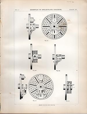 Seller image for ENGRAVING: "Examples of Angle-Plate Chucking".engraving from Modern Machine-Shop Practice, Vol. 1 for sale by Dorley House Books, Inc.