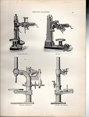 Seller image for ENGRAVING: "Drilling Machines".engraving from Modern Machine-Shop Practice, Vol. 1 for sale by Dorley House Books, Inc.