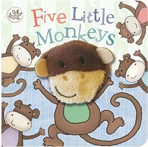 Seller image for Five Little Monkeys (Finger Puppet Board Book with Monkey puppet for ages 0 and up) for sale by WeBuyBooks