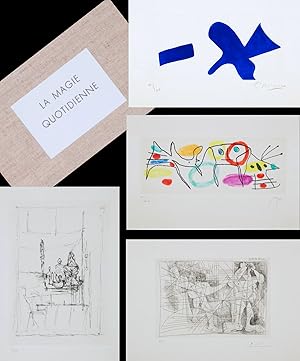 Seller image for La Magie Quotidienne. With 6 original etchings, 2 woodcuts and 1 lithographLa Magie Quotidienne. Picasso, Mir, Arp, Giacometti, Braque, Zao wou-ki for sale by Marninart, Inc (ABAA - ILAB)