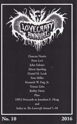 Seller image for Lovecraft Annual No. 10: New Scholarship on H.P. Lovecraft for sale by Ziesings