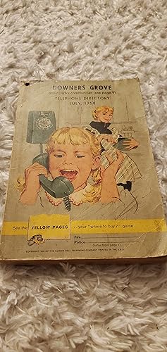 Image du vendeur pour Downers Grove Telephone Directory July 1958 mis en vente par Joes Books