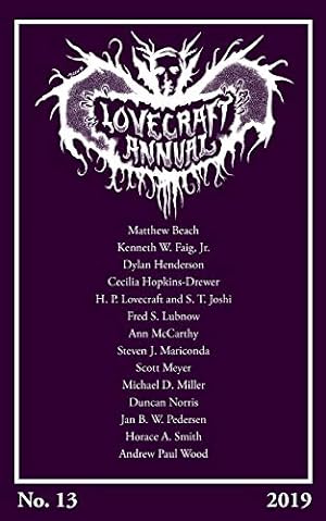 Bild des Verkufers fr Lovecraft Annual Number 13 (2019) zum Verkauf von Ziesings