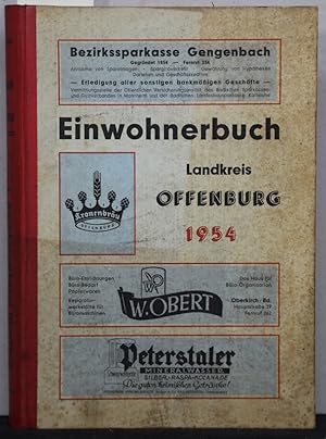 Einwohnerbuch Landkreis Offenburg 1954 - (= Landkreis, ohne Einwohnerverzeichnis der Stadt Offenb...