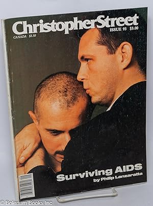 Bild des Verkufers fr Christopher Street: vol. 8, #9, whole issue #93, October 1984; Surviving AIDS zum Verkauf von Bolerium Books Inc.