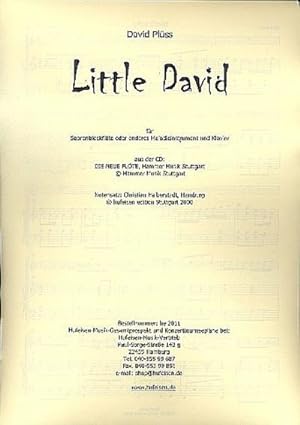 Bild des Verkufers fr Little Davidfr Sopranblockflte und Klavier zum Verkauf von Smartbuy