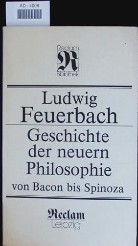 Bild des Verkufers fr Geschichte der neuern Philosophie von Bacon von Verulam bis Benedikt Spinoza. zum Verkauf von Antiquariat Bookfarm