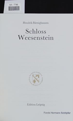 Image du vendeur pour Schloss Weesenstein. mis en vente par Antiquariat Bookfarm