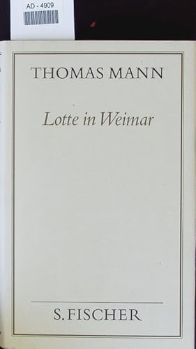 Immagine del venditore per Lotte in Weimar. venduto da Antiquariat Bookfarm