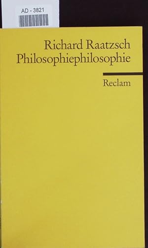 Bild des Verkufers fr Philosophiephilosophie. zum Verkauf von Antiquariat Bookfarm