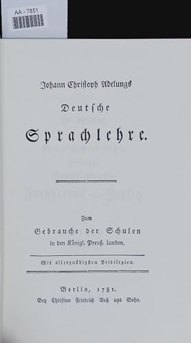 Immagine del venditore per Deutsche Sprachlehre. venduto da Antiquariat Bookfarm