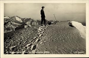 Ansichtskarte / Postkarte Kärnten Österreich, Bergsteiger auf dem Schareckgipfel, Hochalmspitze