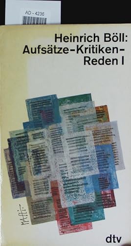 Seller image for Aufstze - Kritiken - Reden. for sale by Antiquariat Bookfarm