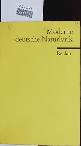 Immagine del venditore per Moderne deutsche Naturlyrik. venduto da Antiquariat Bookfarm