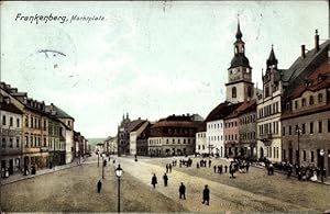 Ansichtskarte / Postkarte Frankenberg in Sachsen, Marktplatz