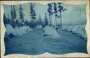 Foto Ansichtskarte / Postkarte USA, Pfadfinderlager, Zelte