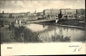 Ansichtskarte / Postkarte Wien, Aspernbrücke, Donaukanal