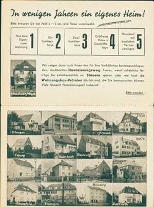 Klapp Ansichtskarte / Postkarte Reklame, Bausparkasse GdF Wüstenrot, Baufinanzierung, Eigenheim