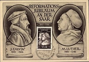 Künstler Ansichtskarte / Postkarte Tschersovsky, Reformator Martin Luther, J. Calvin, Reformation...