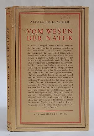 Bild des Verkufers fr Vom Wesen der Natur. Einfhrung in die traditionelle Naturphilosophie. zum Verkauf von Der Buchfreund