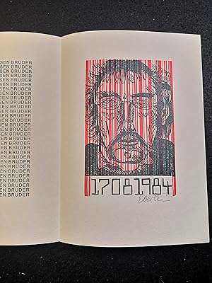 Immagine del venditore per Original Zweifarben-Holzschnitt. Zu "1984". Signiert, 1984. Kunstdruckpapier, Blattgre 29 x 20,5 cm venduto da ANTIQUARIAT Franke BRUDDENBOOKS