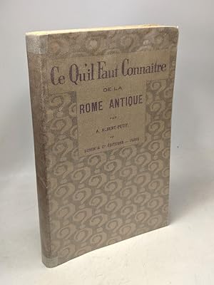 Image du vendeur pour Ce qu'il faut connatre de la Rome Antique mis en vente par crealivres