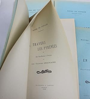 Seller image for Notes de voyage. A travers les Pyrnes for sale by Hugues de Latude