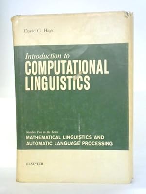 Bild des Verkufers fr Introduction to Computational Linguistics zum Verkauf von World of Rare Books