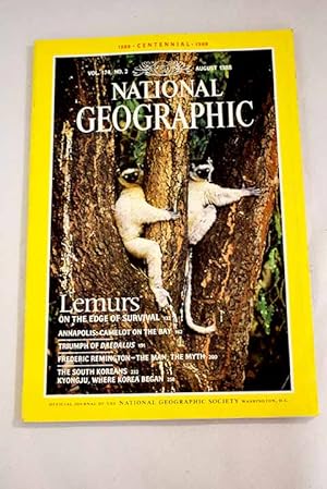 Seller image for National Geographic Magazine, Ao 1988, vol. 174, n 2:: Madagascar's lemurs: on the edge of survival; Annapolis: Camelot on the bay; Triumph of Daedalus; Remington: the man & the myth; The south koreans; Kyongju, where Korea began for sale by Alcan Libros