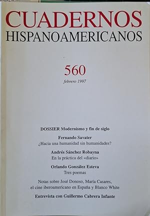 CUADERNOS HISPANOAMERICANOS Nº 560. FEBERO 1997.